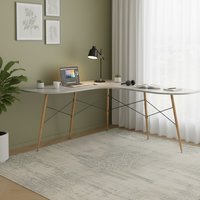 Teamson Home Roberto 24.02-in Gray Modern/Contemporary L-shaped desk | VNF-00114