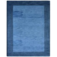 Rugsotic Carpets HAND TUFTED WOOL ECO-FRIENDLY AREA RUGS - 10'x13' Rectangle Shape Blue Color Contemporary Modern Design High Pile Thick Handmade