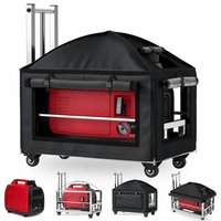 Ahfiwaso Portable generator cover with heavy duty stainless steel cart fits 1000w to 2500w generators waterproof dustproof tear resistant 1 Set