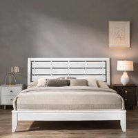 FlowLuxe Bedroom Beds and Frames and combining 86.8 x 80.2 x 50.4 in Modern Bedrooms and Geometric Frame in White | CN0BXQKLR6V5