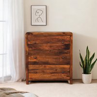 SUNCREAT Dressers and Chests and with 27.6 x 13.8 x 31.5 in pairing Black Hardware with 27.56 and Rich Brown Solid Mango Wood | CKKJ22KV6X65