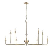 Millennium Lighting Marceline 10 -Light Satin Gold Transitional For Use in Bedrooms, Dining Rooms, Foyers, Kitchens, Living Rooms Chandelier