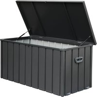 BABOOM 120-Gallon Dark Gray Metal Deck Box | BOM-9131832-OR