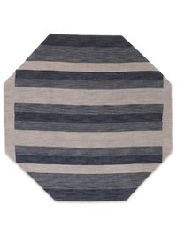 Rugsotic Carpets HAND KNOTTED LOOM WOOL ECO-FRIENDLY AREA RUGS - 10'x10' Octagon Shape Blue Light Blue Color Contemporary Modern Design High Pile
