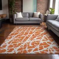 Addison Rugs Chantille ACN501OR 10 x 14 (ft) Orange Rectangular Indoor/Outdoor Abstract Machine washable Area rug Polyester | ACN501OR10X14