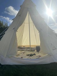 LOVMOR Tent 4 Season 10ft Glamping Hot Tent Family Camping Hiking Canvas Tent Aluminum Pole Polyester | SF-WO-W2967P228866