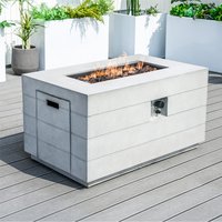 Moda Furnishings Sugar Rectangle Outdoor Coffee Table 24-in W x 43-in L Stainless Steel Large | MAG-2150