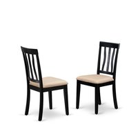 East West Furniture 5 Pc set with a Dining Table and 4 Dinette Chairs in Black one_size | HLAN5-BCH-C