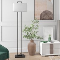 Hailey Home Adair 68-in Blackened Bronze Standard Floor Lamp with Fabric Shade | FL0811
