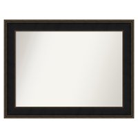 Amanti Art Mezzanine Espresso Frame 45.75-in W x 34.75-in H Rectangle Mezzanine Espresso Framed Vanity Mirror in Brown | A17007222950