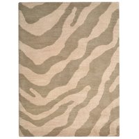 Rugsotic Carpets HAND TUFTED WOOL ECO-FRIENDLY AREA RUGS - 9'x12' Rectangle Shape Beige Brown Color Abstract Modern Design High Pile Thick Handmade