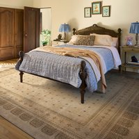 Ruggable Beatrice 8 x 10 (ft) Flatweave Chenille Tan Rectangular Indoor Medallion Vintage Machine washable Pet Friendly Area rug 2 in Beige