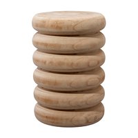 Benzara Patio Tables Round Outdoor End Table 12-in W x 12-in L Large | BM334519