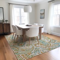 Addison Rugs Chantille 10 x 14 (ft) Polyester Ivory Rectangular Indoor/Outdoor Geometric Farmhouse/Cottage Machine Washable Area rug in White