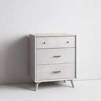 Naturefalls Dressers and Chests And - Bedroom Storage Chest Small 3-Drawer Dresser in Neutral Gray Solid Wood and MDF | 8UBZ9TZPUF5J