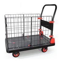 Maocao Hoom 660-lb Capacity 4 -Wheel Black Steel Standard duty platform truck | BH-DJ-77011