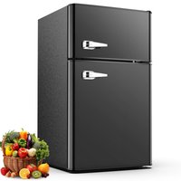 COWSAR 3.2-cu ft Mini Fridge with Freezer ( Black ) | LSF58MF90B