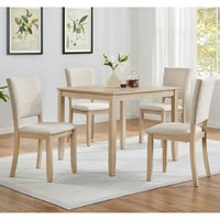 LUXEYARD Modern 4 Person Dining Table Set with 4 Chairs Dining Table Set for 4 People 5-piece Wooden Dining Table Set for Living Room Kitchen and