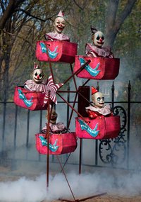 HalloweenCostumes.com FUN Costumes 6FT Evil Clown Ferris Wheel Animated Decoration Halloween Animatronics Standard | FUN97150-ST