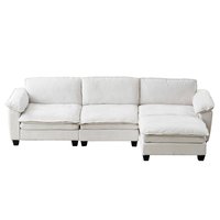 SINOFURN Couches, Sofas & Loveseats Polyester one_size in White | SYA3100121BG