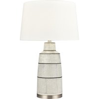 Atlas Lighting and Home Ansley Table Lamp White with Black and Satin Nickel | PL11032-WH