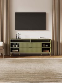 Manhattan Comfort Modern/Contemporary Olive Green 62.99-in W TV stand ( Accommodates TVs up to 60-in ) | TV001-OG