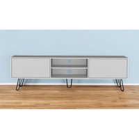 HomeRoots Modern/Contemporary White TV stand ( Accommodates TVs more than 70-in ) | 4000546404