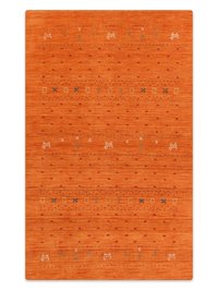 Rugsotic Carpets HAND KNOTTED LOOM WOOL ECO-FRIENDLY AREA RUGS - 6'x9' Rectangle Shape Orange Color Contemporary Modern Design High Pile Thick