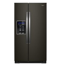 Whirlpool 28.4-cu ft Side-by-Side Refrigerator with Ice Maker ,Water and Ice Dispenser ( Fingerprint Resistant Black Stainless ) | WRS588FIHV