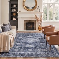 BAVNI 10X14 Area Rugs for Living Room Machine Washable Non Slip Backing Low Pile Lightweight Geometric Print Area Rug for Bedroom Dining Room Home