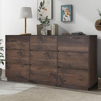 Yiekholo Dark Brown 9 -Drawer 59-in Standard dresser | LL-1938AAA