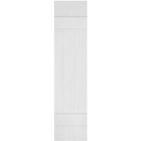Ekena Millwork 17.5-in W x 50-in H Paintable Board and batten Exterior Shutters ( 2 -Pack ) | LJ5C17X05000PG