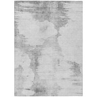 Addison Rugs Chantille ACN710SV 10 x 14 (ft) Polyester Silver Rectangular Indoor/Outdoor Geometric Machine washable Area rug in Gray | ACN710SV10X14