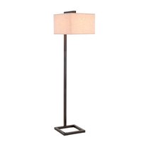 Kenroy Home 4 Square 64-in Oil Rubbed Bronze Standard Floor Lamp with Fabric Shade | 21080ORB