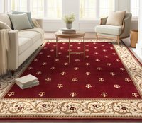 Well Woven Barclay 8 x 10 (ft) Red Rectangular Indoor Floral/Botanical Vintage Pet Friendly Area rug | 550007