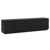 Hailey Home Hanson Transitional Black Grain 78.5-in W TV stand ( Accommodates TVs more than 70-in ) | TV2208