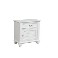 FurniFact White Solid Wood Night Stand Elegant End Table for Bedroom or Bedside Use | BG3580282WHT1