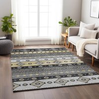 Addison Rugs Mayfield AMF118GR 9 x 12 (ft) Loomed Gray Rectangular Indoor Geometric Machine washable Pet Friendly Area rug | AMF118GR9X12