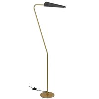 Dainolite Cassie 53.25-in Aged Brass, Matte Black Standard Floor Lamp with Metal Shade | CSE-531F-AGB-MB