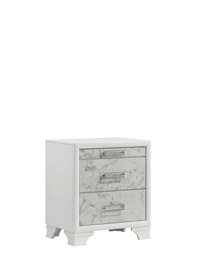 Blisstyle Soul Modern Style Nightstand Made with Wood in White Modern Farmhouse Bedroom Nightstands End Tables Living Room Marble one_size | NS141