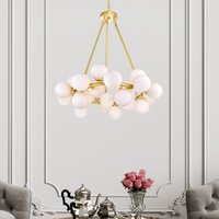 CWI Lighting Arya 25 -Light Satin Gold Modern/contemporary For Use in Bathrooms, Bedrooms, Dining Rooms, Foyers, Kitchens, Living Rooms Chandelier