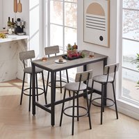 Bayfeve Gray Contemporary/Modern Dining Room Set with Rectangular Table ( Seats 4 ) | BF-102876-IN