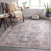Livabliss Tahmis 8 x 10 (ft) Flatweave Polyester Brown Rectangular Indoor Medallion Oriental Machine washable Area rug | THI2700-710102