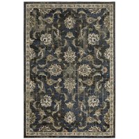 Archer Lane Fairland 8 x 10 (ft) Loomed Charcoal Rectangular Indoor Floral/Botanical Vintage Pet Friendly Area rug in Gray | 433VENI3B7L