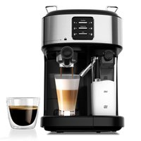 COWSAR 2 -Cup Programmable Residential Combination coffee maker with Automatic Shut-Off ( Stainless steel and Black ) | LSCM8011-BLACK