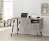 SunJet Desks Gray Oak with Storage Drawer Shelf Space Saving Gray Wash MDF Metal one_size | JN0KRNYDRV9A7