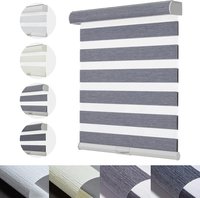 Persilux Custom Size Cordless Zebra Blinds for Windows with Jacquard Pattern Roller Shades Privacy Protection Light Filtering Sheer Window Shades for