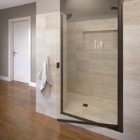 Basco Armon Oil Rubbed Bronze 26-5/8-in to 28-1/8-in W x 66.0-in H Semi-frameless Clear Glass Pivot Shower door | ARMN00A2866CLOR