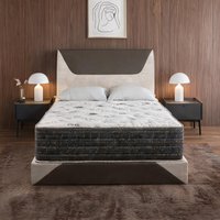 Watnature Hybrid Twin Mattress with Pocketed Coils and Soft Gray Foam Top 13.5-Inch Plush Tight Top for Adjustable Beds or Platforms one_size