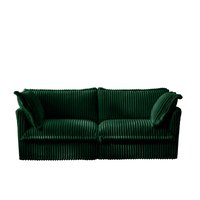 Clihome Modern Slipcovered 2-Seat Sofa Couches 83.4-in W Modern Green Cotton 2-seater Sofa with Slipcover one_size | CL-UR00079